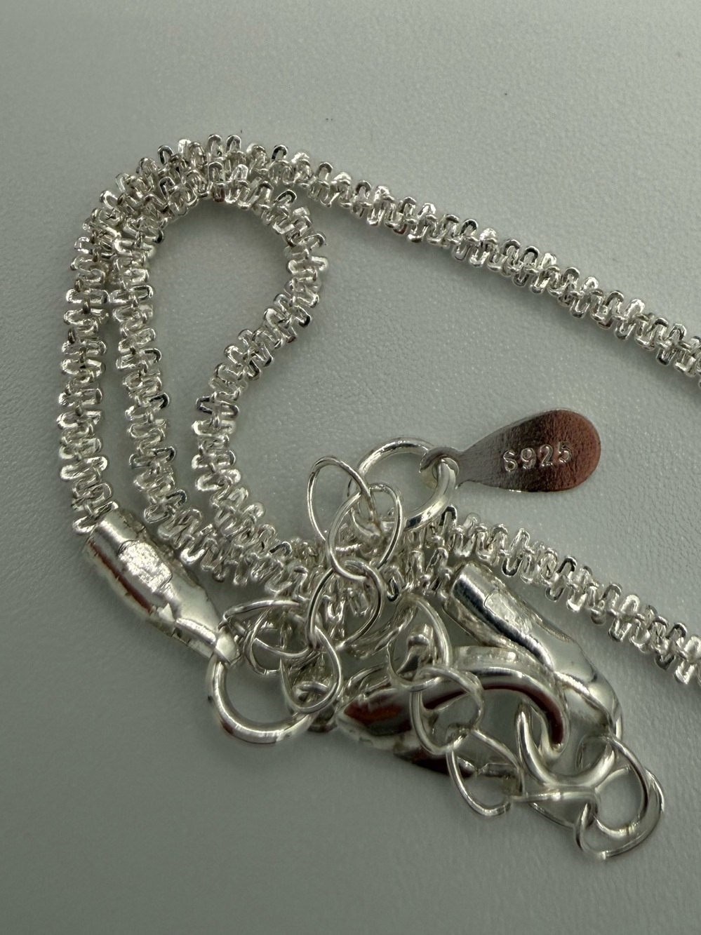 925 Sterling Silver 9” Anklet or XL Bracelet Popcorn Chain
